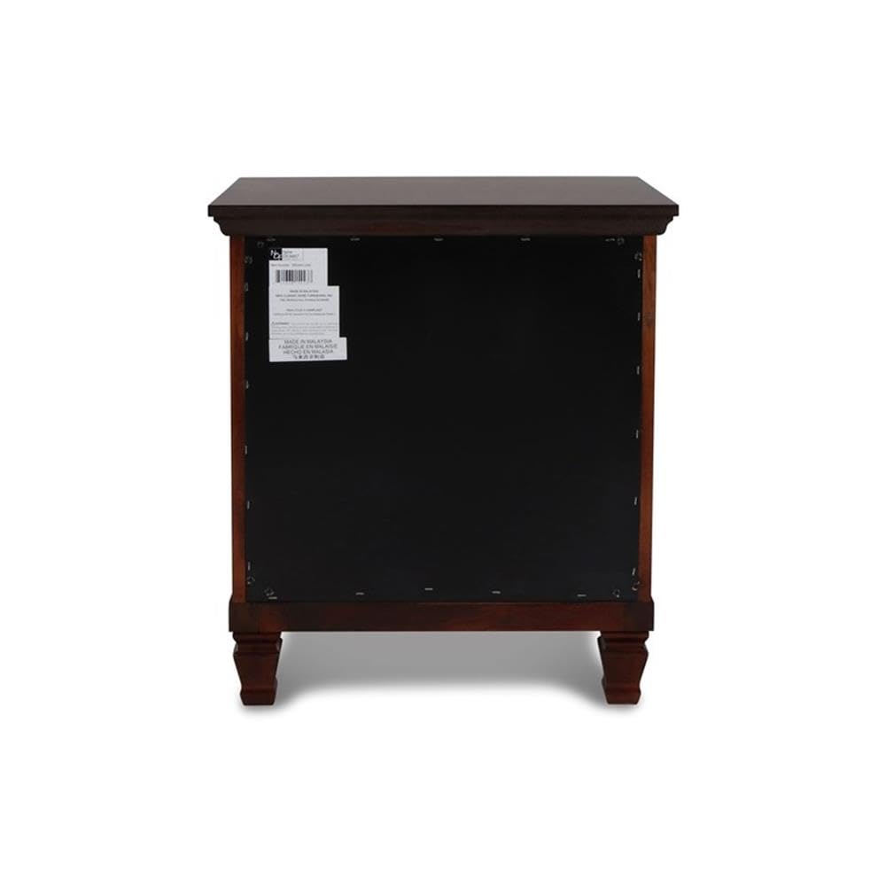 Brown Cherry 2-Drawer Wood Nightstand U912