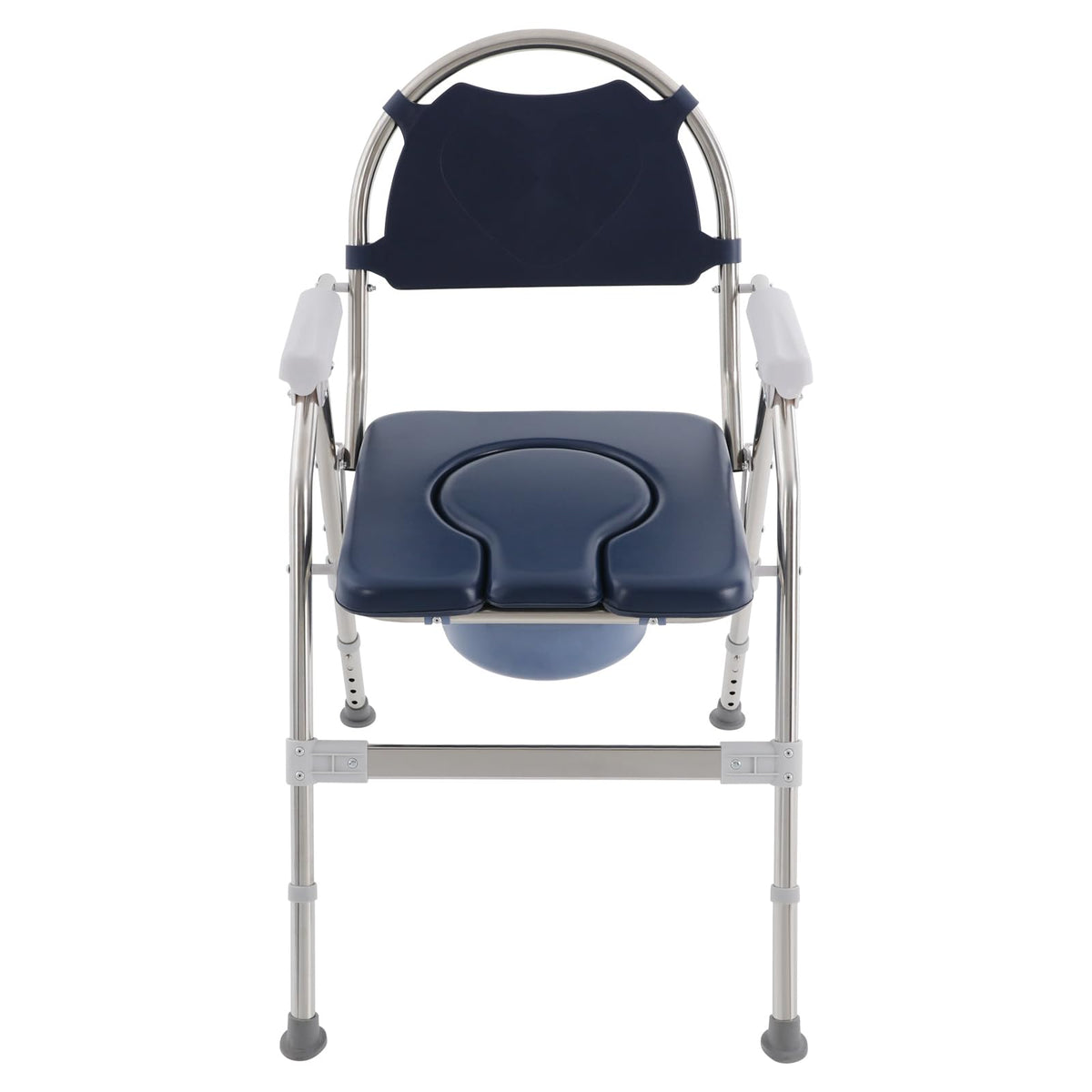 3 in 1 Commode Chair with Arms, Adjustable Height, Padded Seat, Toilet Bucket Z312592