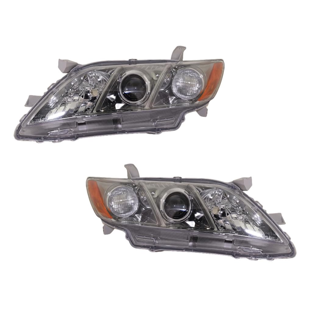 Clear Lens Chrome Housing Projector Headlight Pair M3022