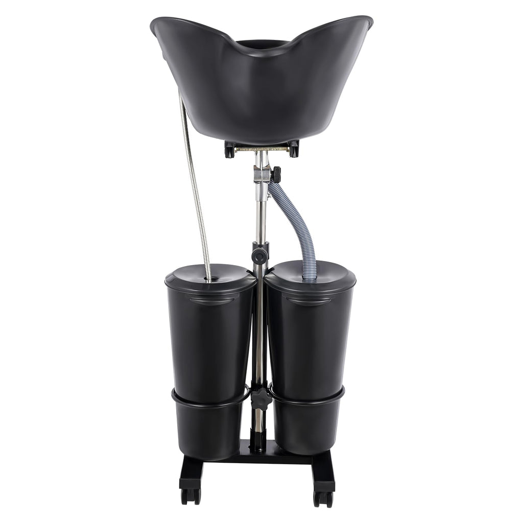 Portable Shampoo Bowl Electric Pump 2 Buckets Height Adjustable H40017