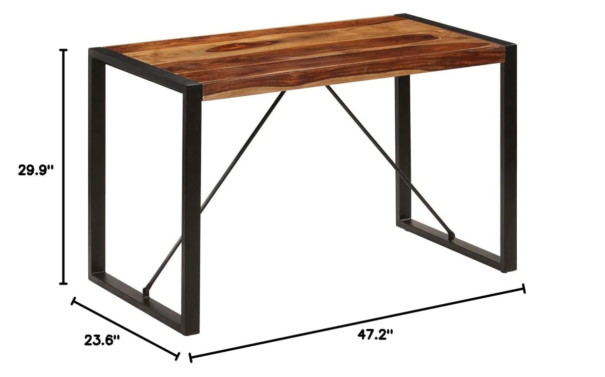 Square Solid Sheesham Wood Dining Table W410364