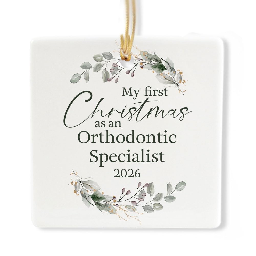 Ceramic 3-inch Square Ornament D4138