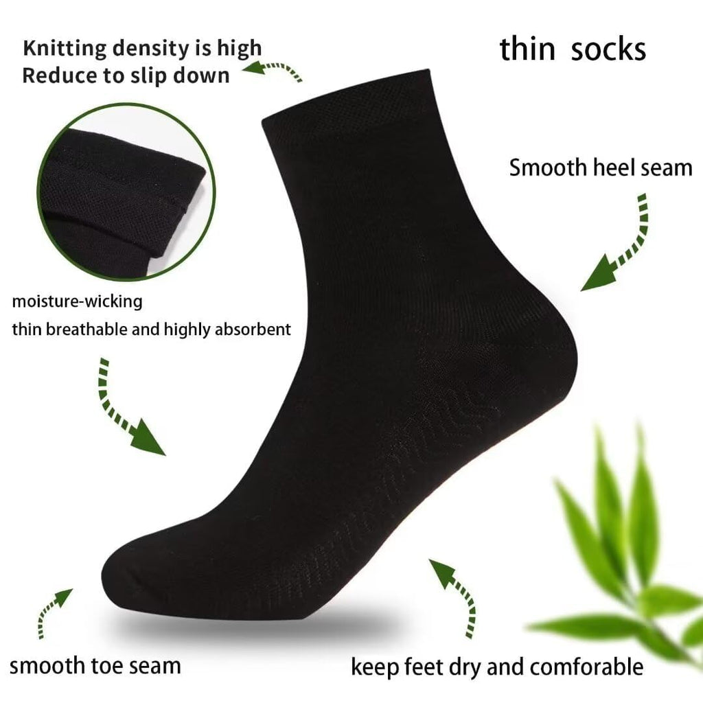 Bamboo Low Quarter Thin Ankle Socks 6 Pairs Z9945