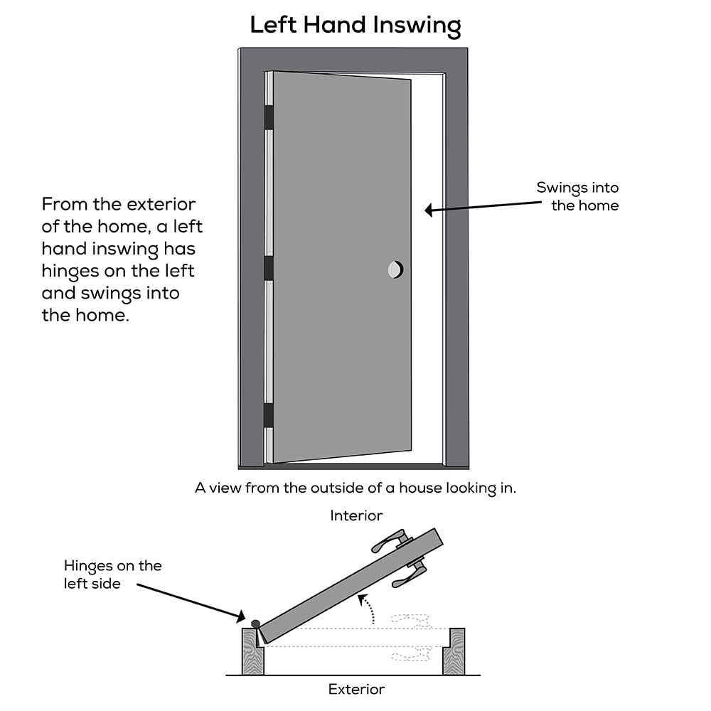 Steel Left-Hand Inswing 1/4 Lite 4-Panel Prehung Front Door 36" x 80" P946496