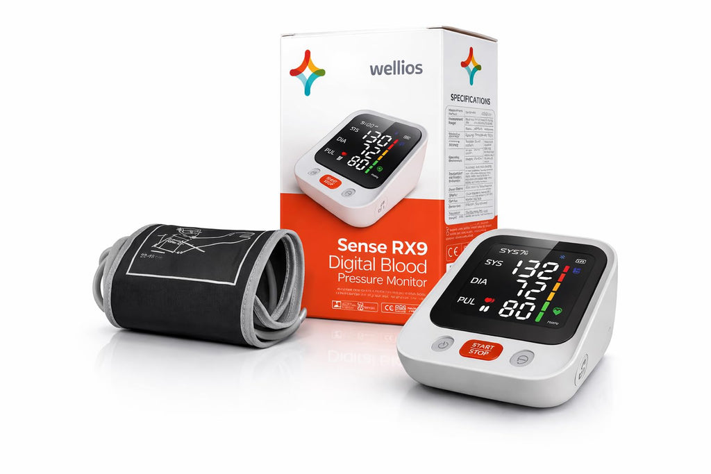 Upper Arm Blood Pressure Monitor with Large Cuff and Backlit Display I917115