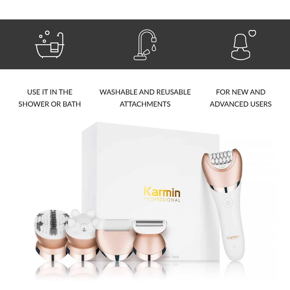Cordless Waterproof 5 in1 Wet Dry Epilator P5321