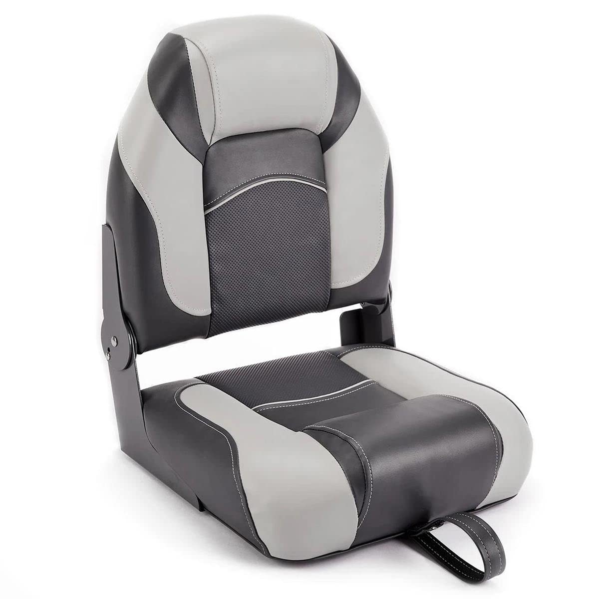 High Back Folding Boat Seats 2 Pack Charcoal Gray B379108