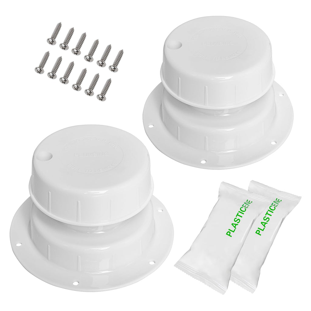 RV Plumbing Vent Caps 2 Pack White M2950