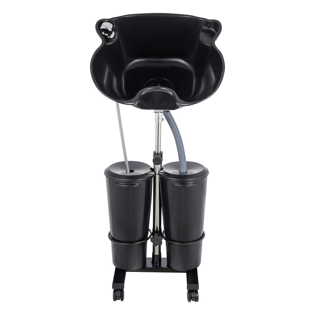 Portable Shampoo Bowl Electric Pump 2 Buckets Height Adjustable H40017