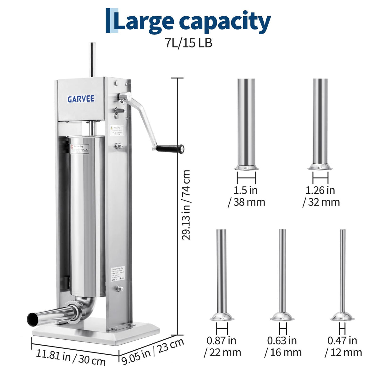 304 Stainless Steel Manual Vertical Sausage Stuffer U238254