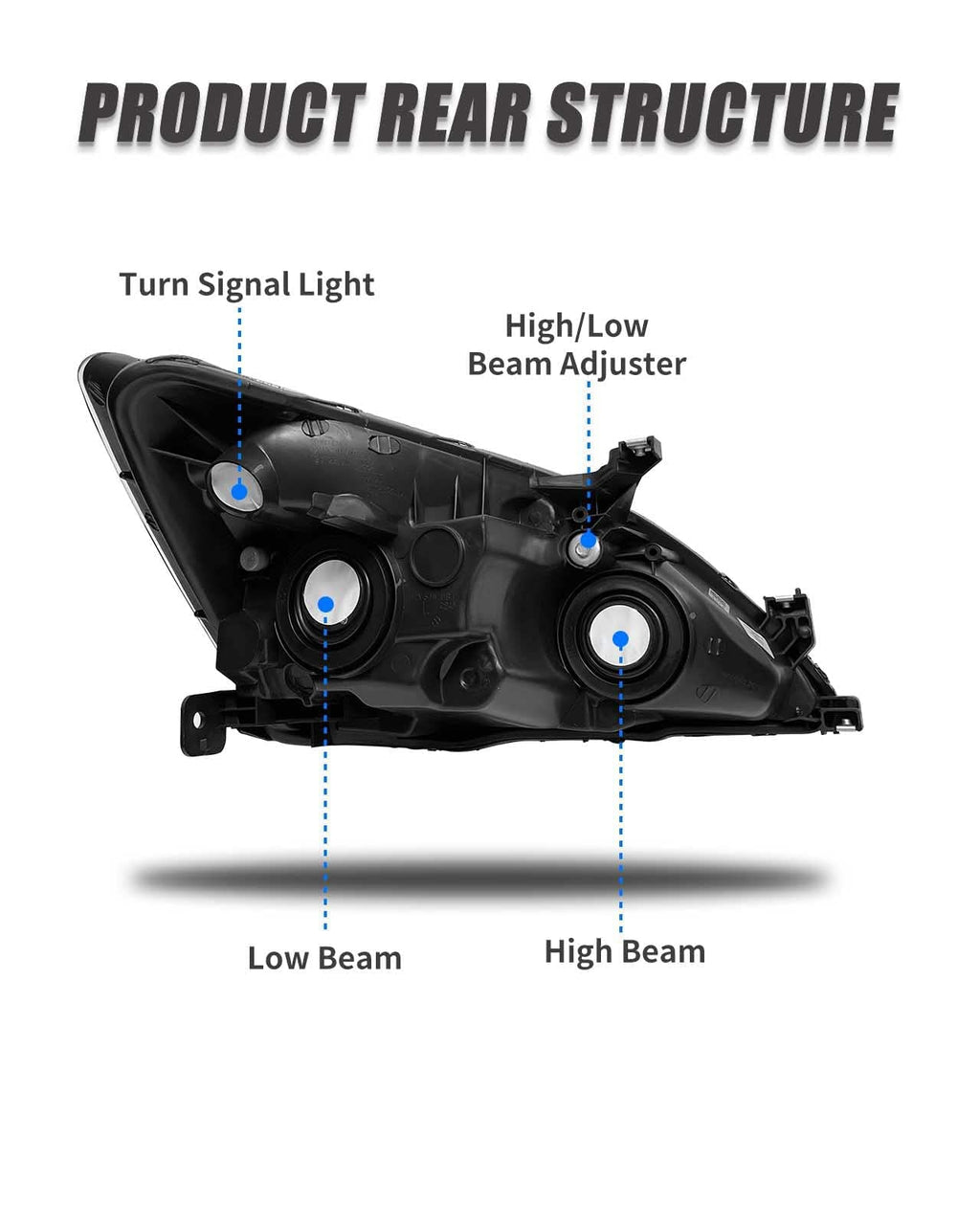 2003-2007 Honda Accord Halogen Headlight C1237