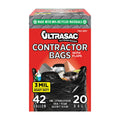 42 Gallon 120 Pack Black Heavy Duty Contractor Bags Z6450