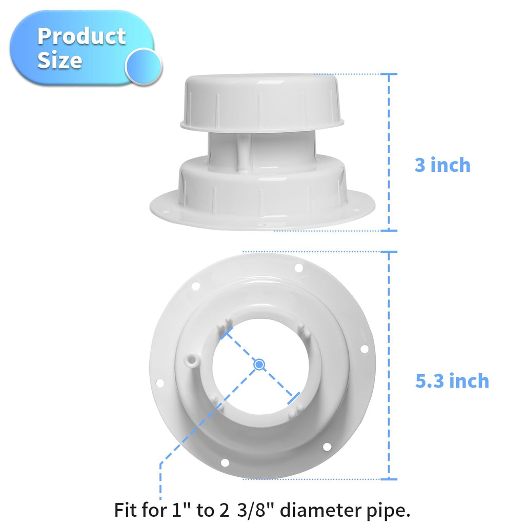 RV Plumbing Vent Caps 2 Pack White M2950