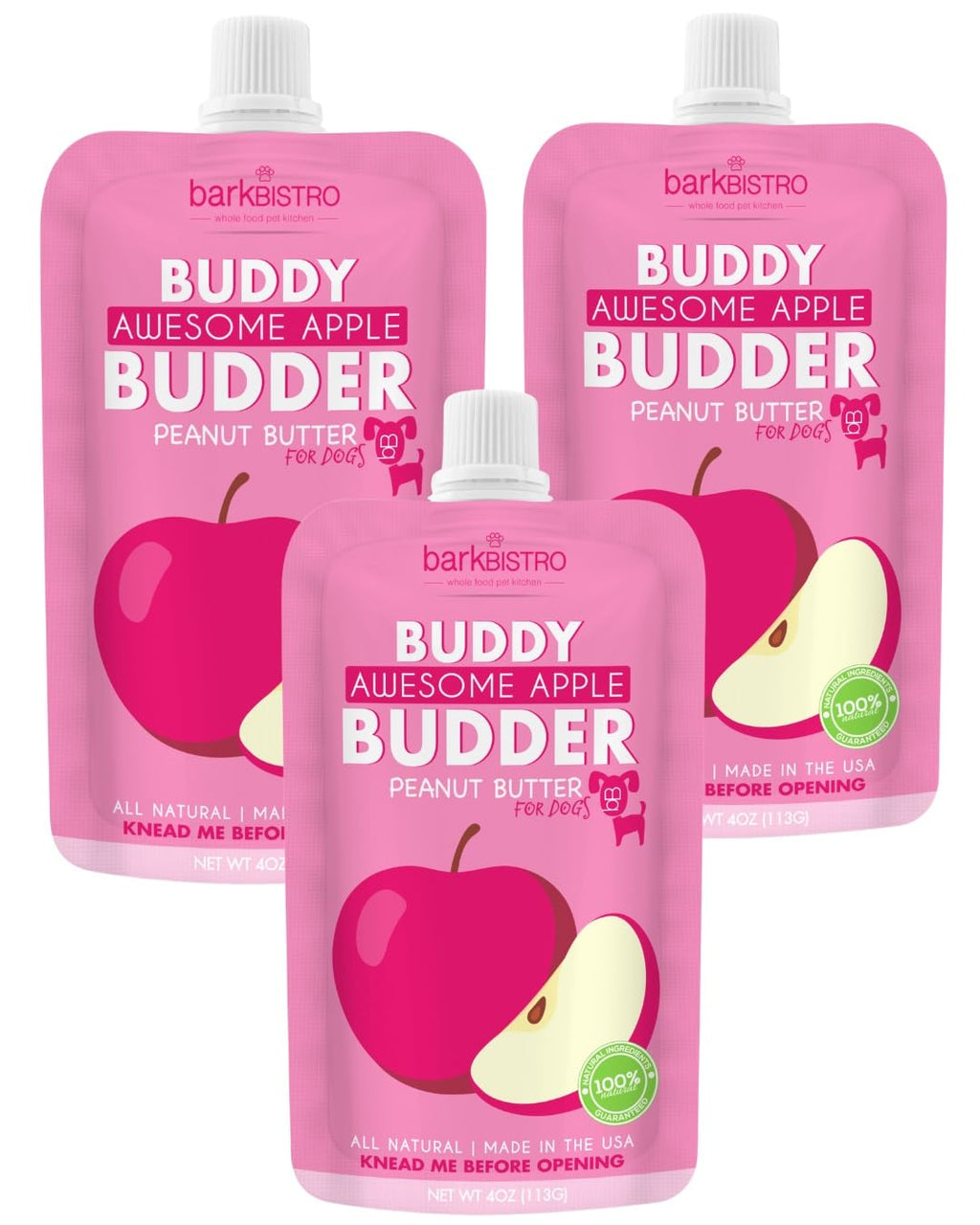 Peanut Butter for Dogs 3 Pack 4oz Squeeze Packs O3948
