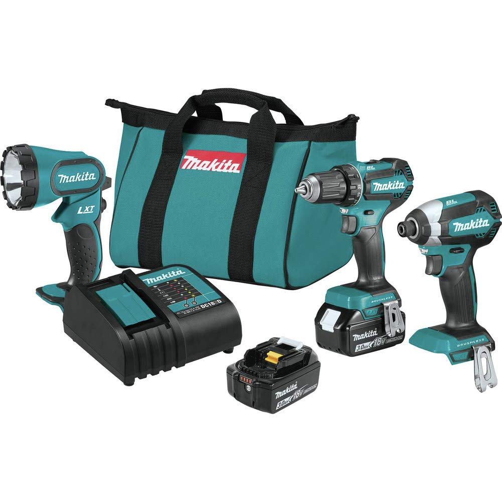 18V LXT Lithium-Ion Brushless Cordless 3-Pc. Combo Kit (3.0Ah) W101