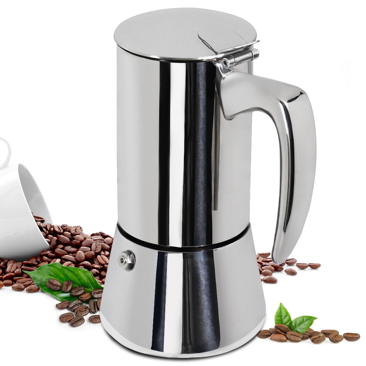 12 Cup 304 Stainless Steel Moka Pot R90237