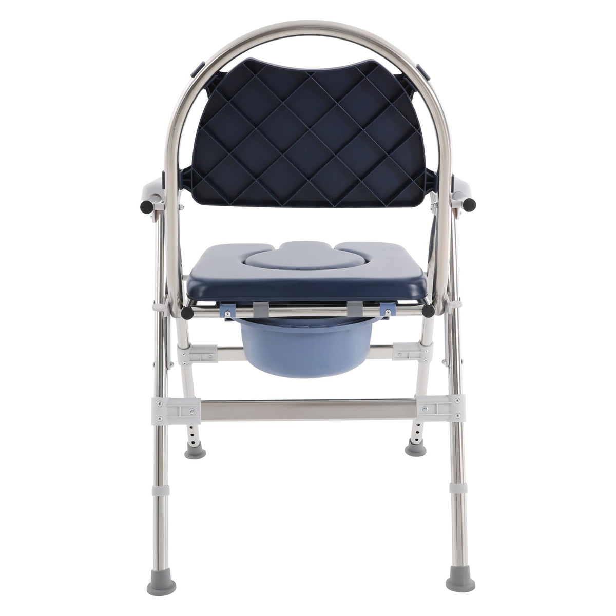 3 in 1 Commode Chair with Arms, Adjustable Height, Padded Seat, Toilet Bucket Z312592