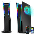 PS5 Faceplates with Cooling Vents LED Lights Black R1140