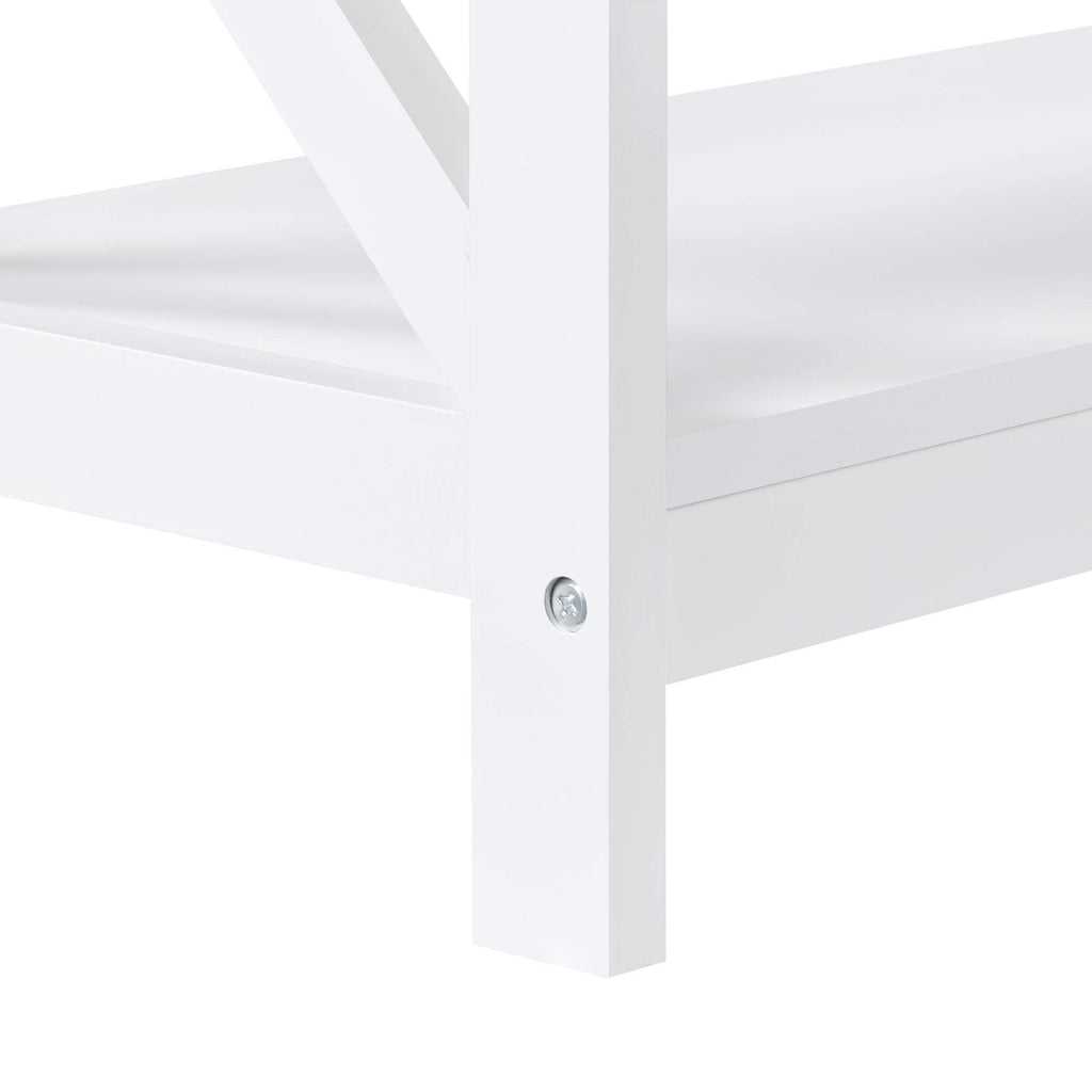 White 3-Tier Narrow Console Table L298362