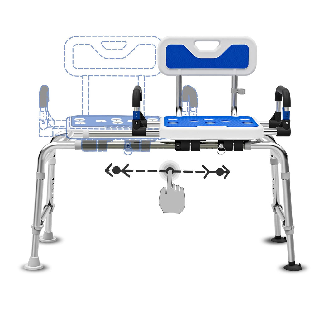 Sliding Shower Chair with Arms and Back I541