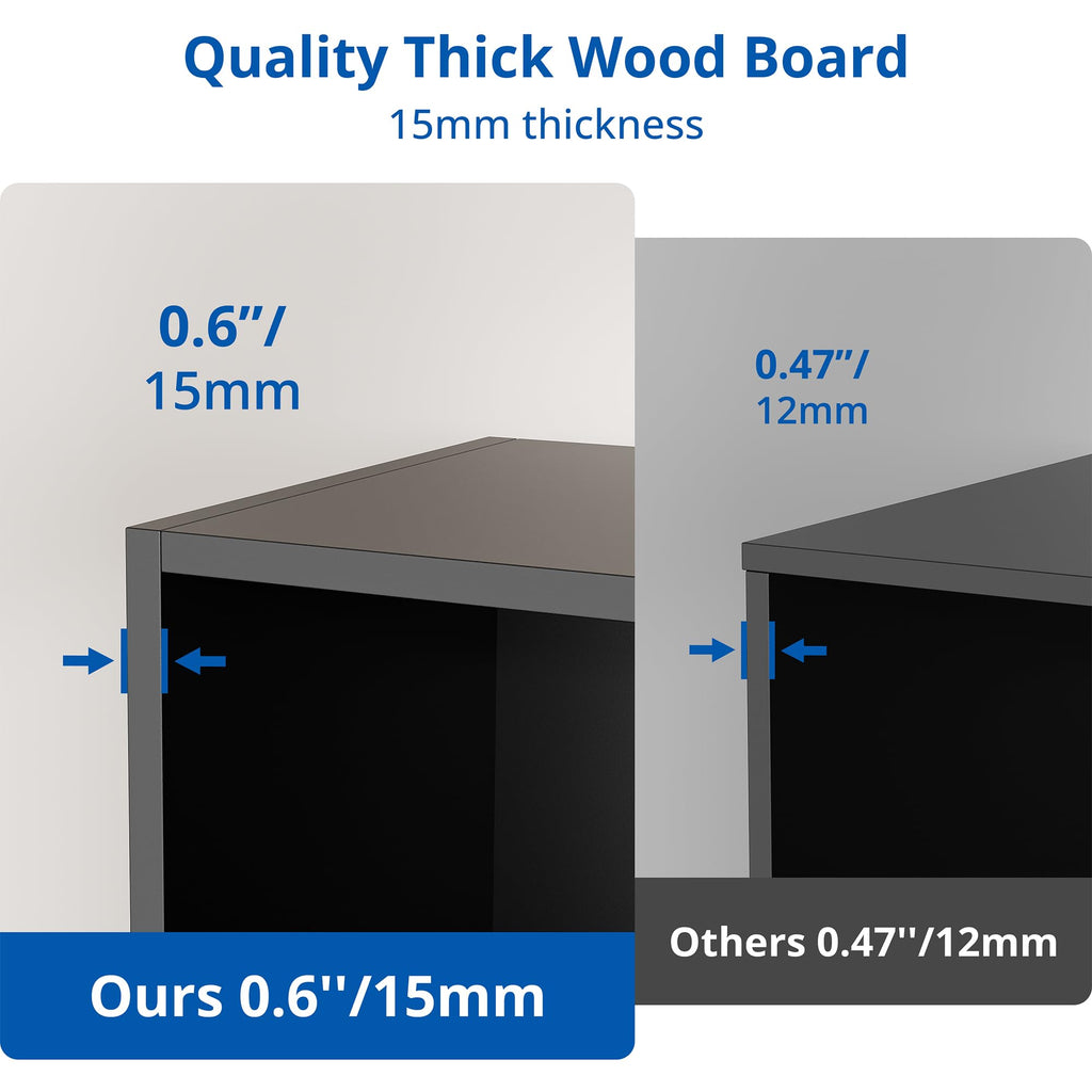 Black 3-Tier 10 Cube Storage Organizer Bookshelf Q809