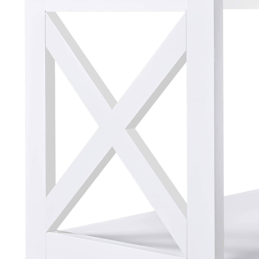White 3-Tier Narrow Console Table L298362