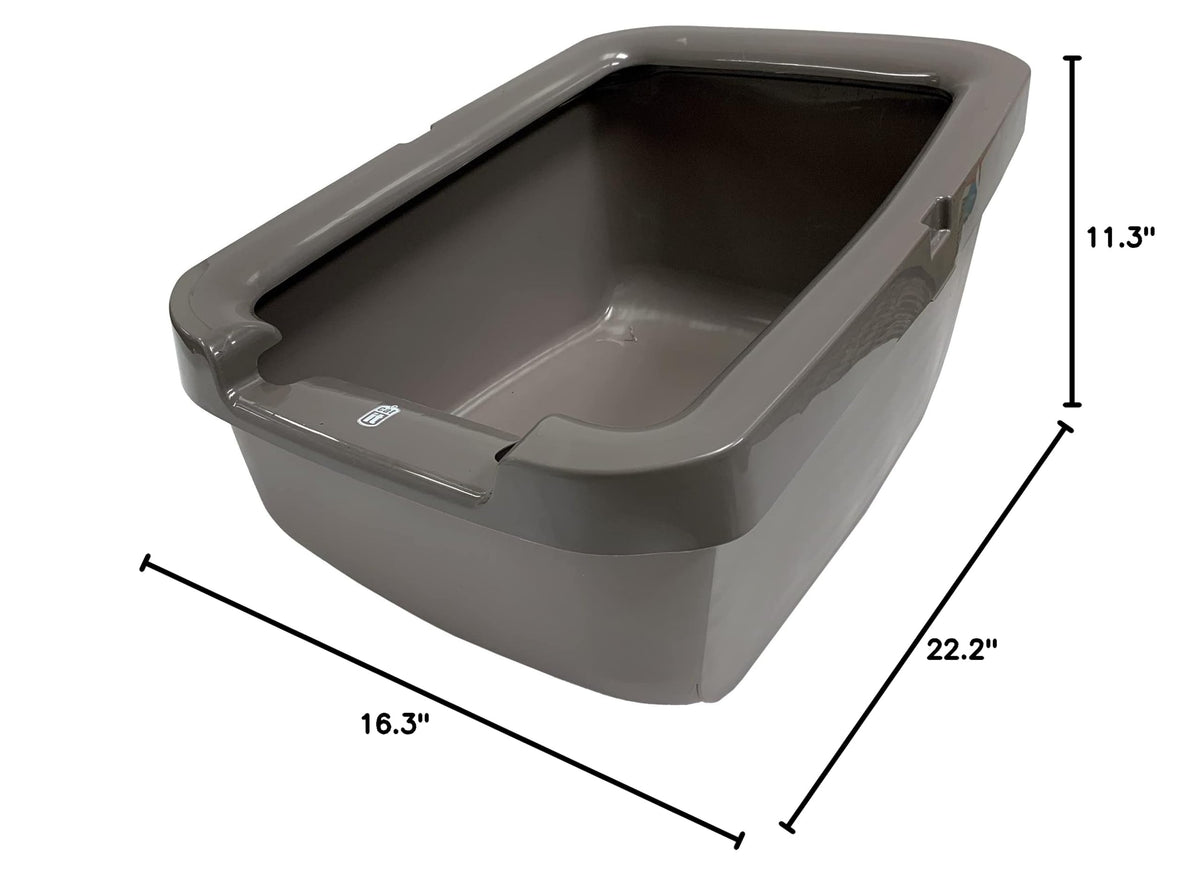 Cat Litter Pan with Shield Rim I805