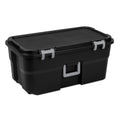 22 Gallon Black Wheeled Plastic Storage Trunk I557805