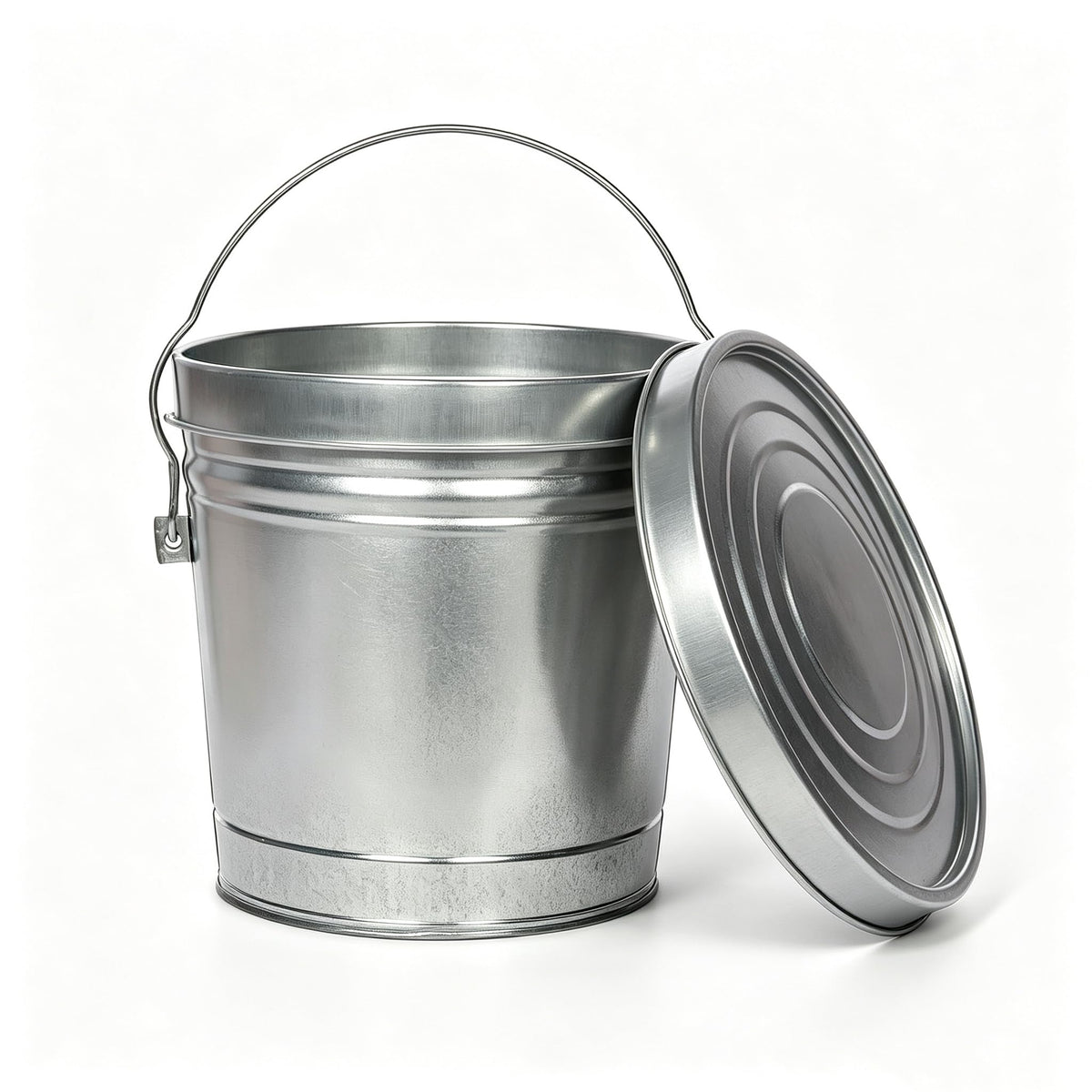 Galvanized Steel 6 Gallon Storage Can with Locking Lid C856