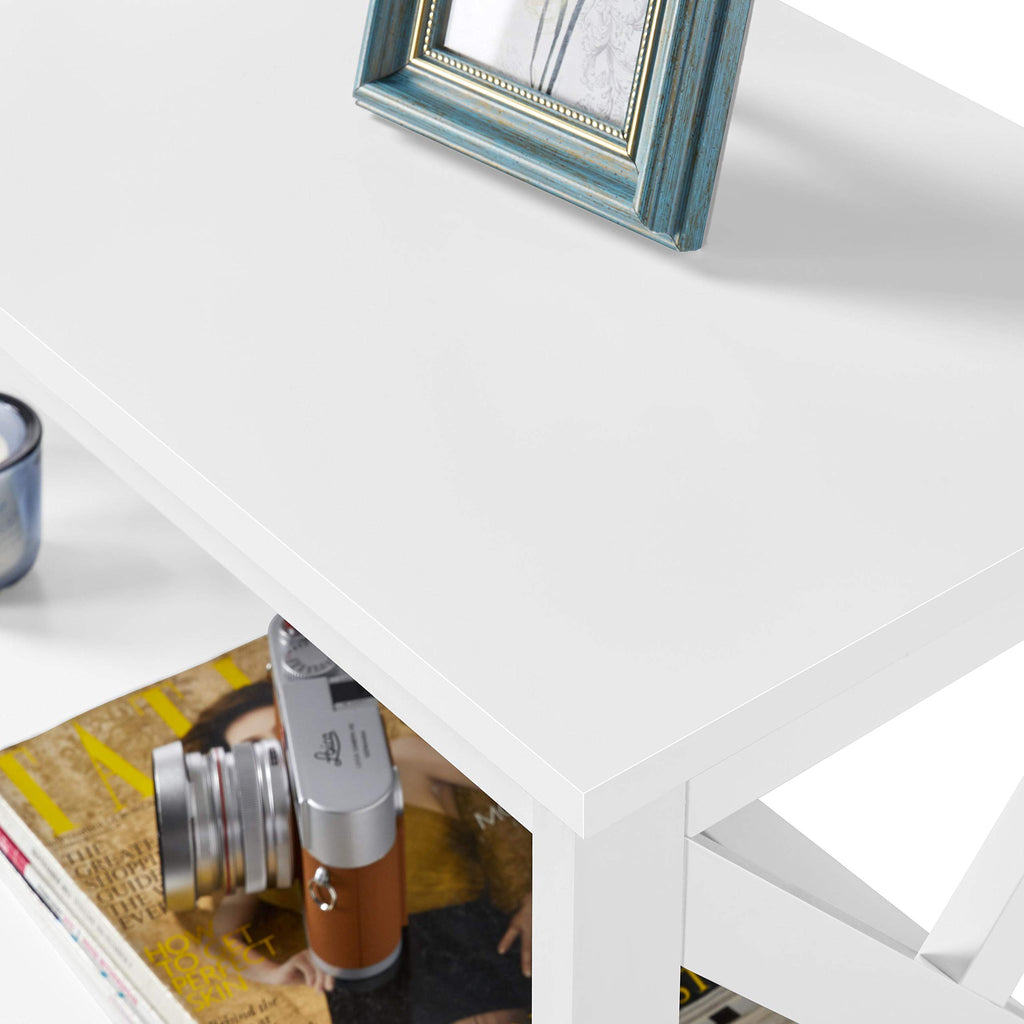 White 3-Tier Narrow Console Table L298362