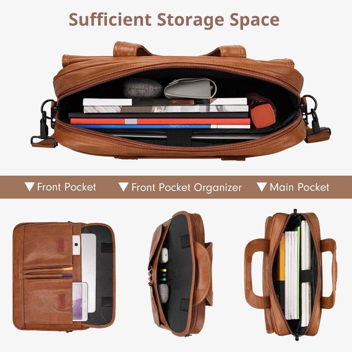 Leather 15.6 Inch Laptop Bag D982