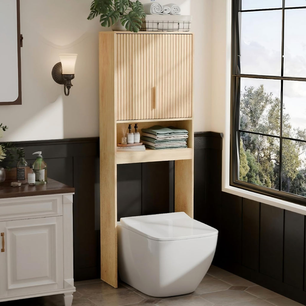 Over The Toilet Storage Cabinet with Adjustable Shelves Z885781