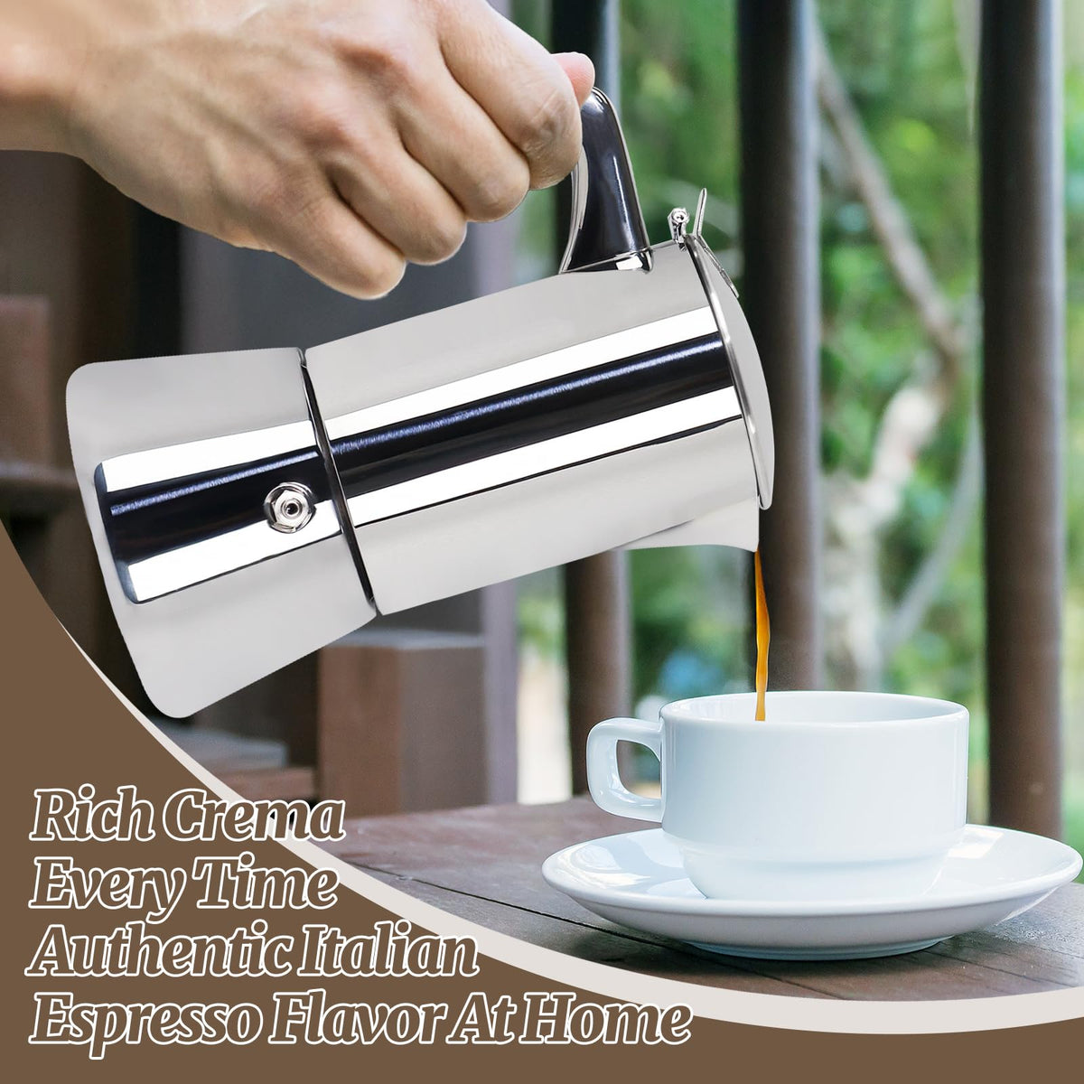 12 Cup 304 Stainless Steel Moka Pot R90237