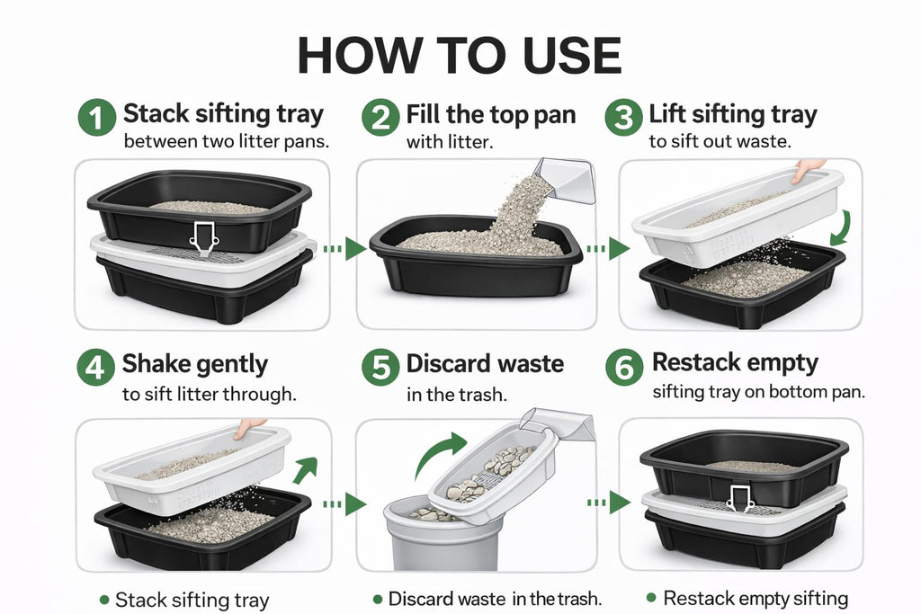 Black Sifting Cat Litter Box E60282