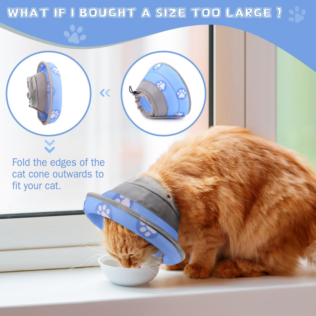 Soft Adjustable Cat Elizabethan Collar L902
