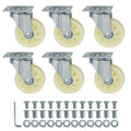 Nylon Caster Wheels with Dual Bearings, Pack of 6 R90794