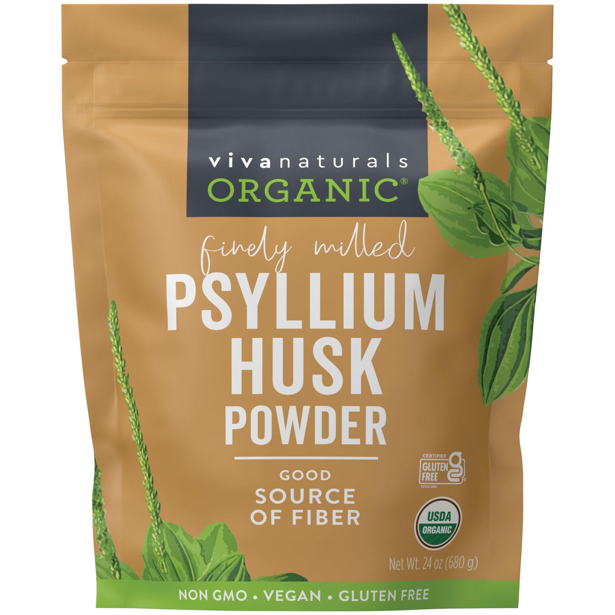 Organic Psyllium Husk Powder, 24 oz Q2859