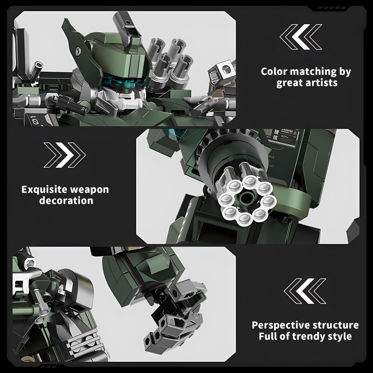 Mech Robot Model Building Blocks Toy Set 1403 Pieces N93534