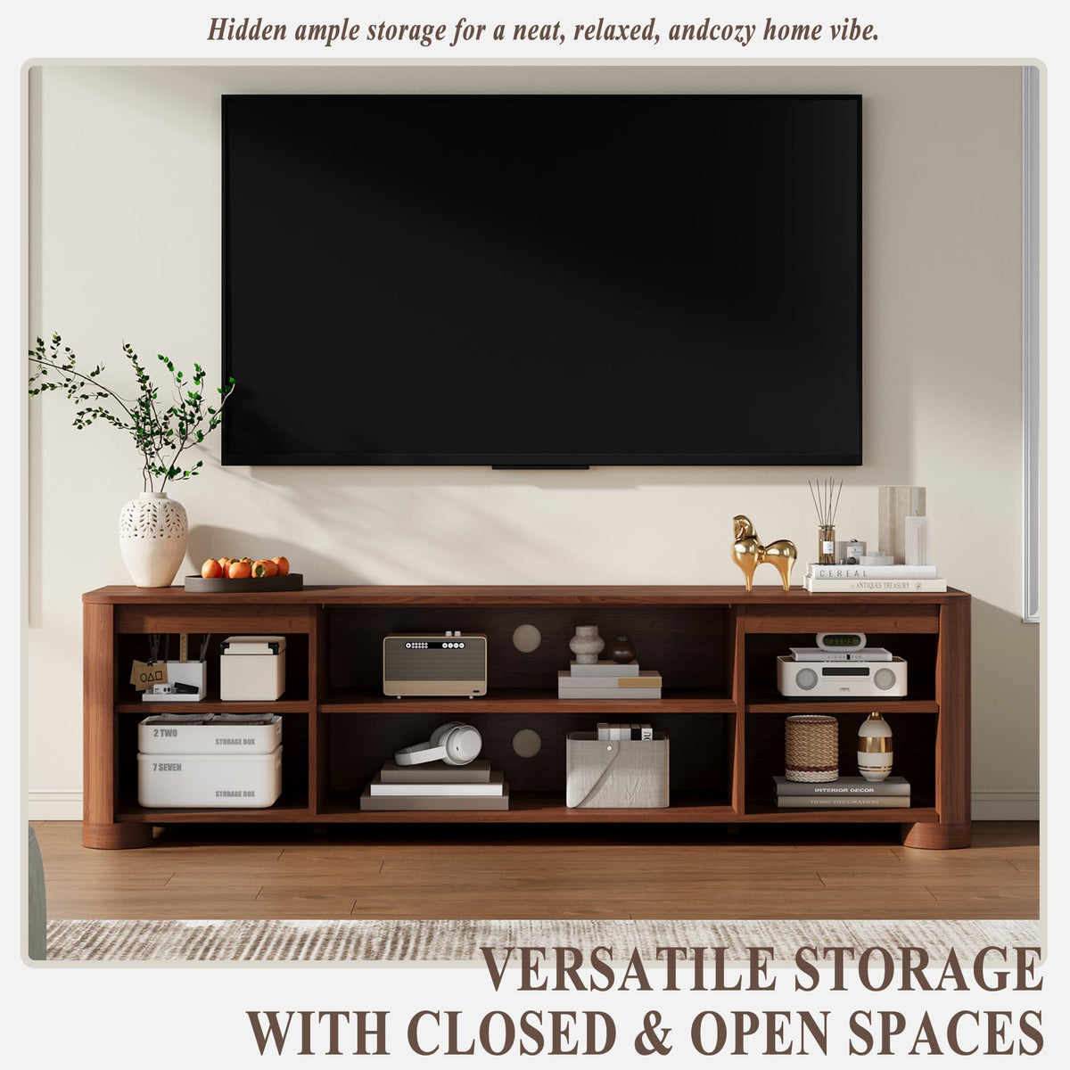 70" Walnut TV Stand X319107