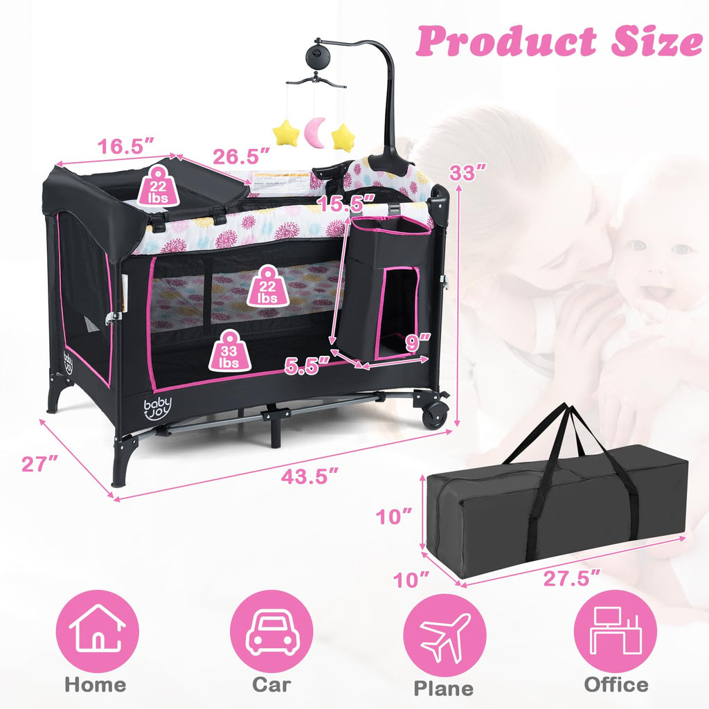4 in 1 Pink Pack and Play L614