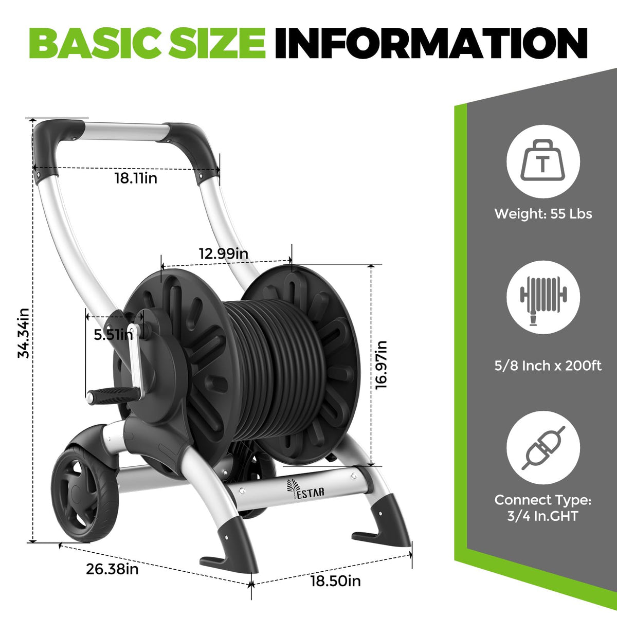 Hose Reel Cart B4080