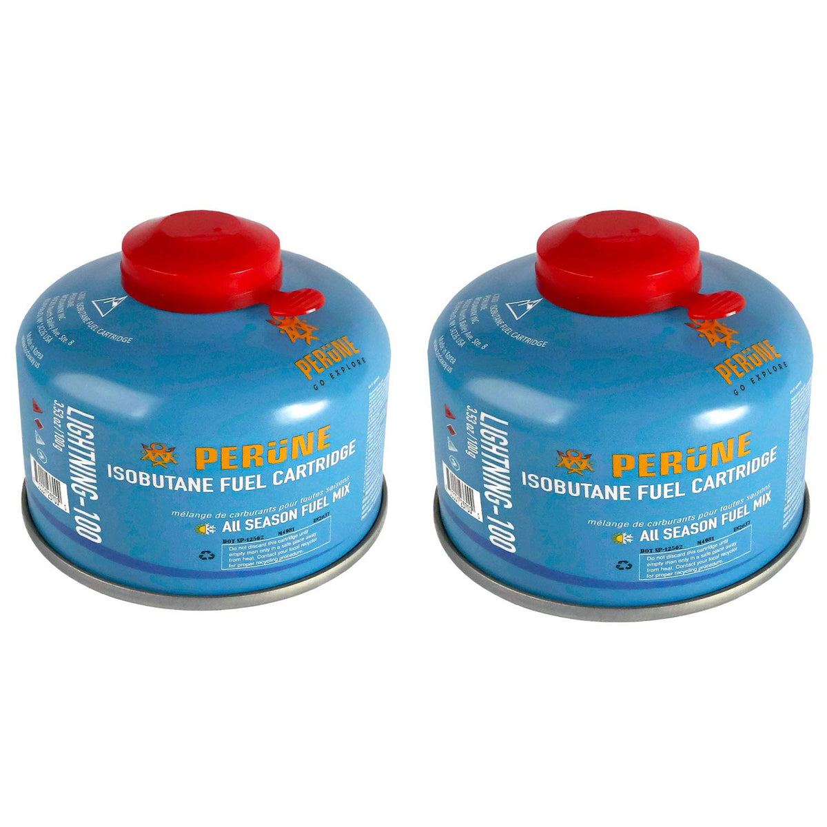 Iso-Butane Camping Fuel Gas Canister 100gram 2 Pack Z162