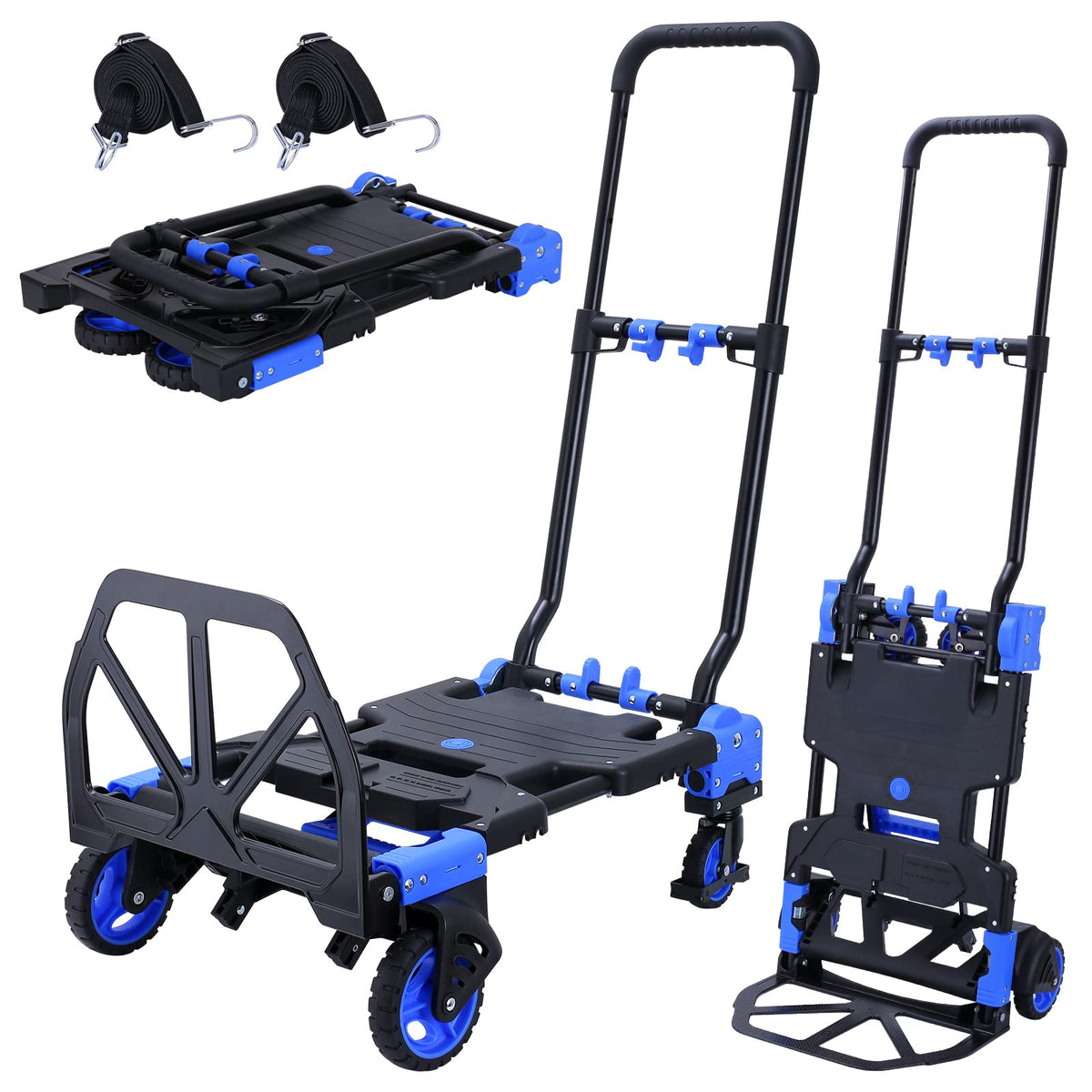 2-in-1 Foldable Hand Truck Dolly 330LB Capacity D683