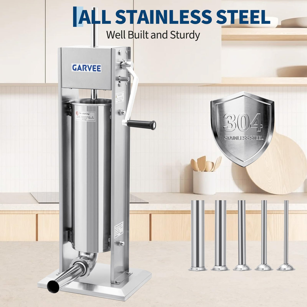 304 Stainless Steel Manual Vertical Sausage Stuffer U238254