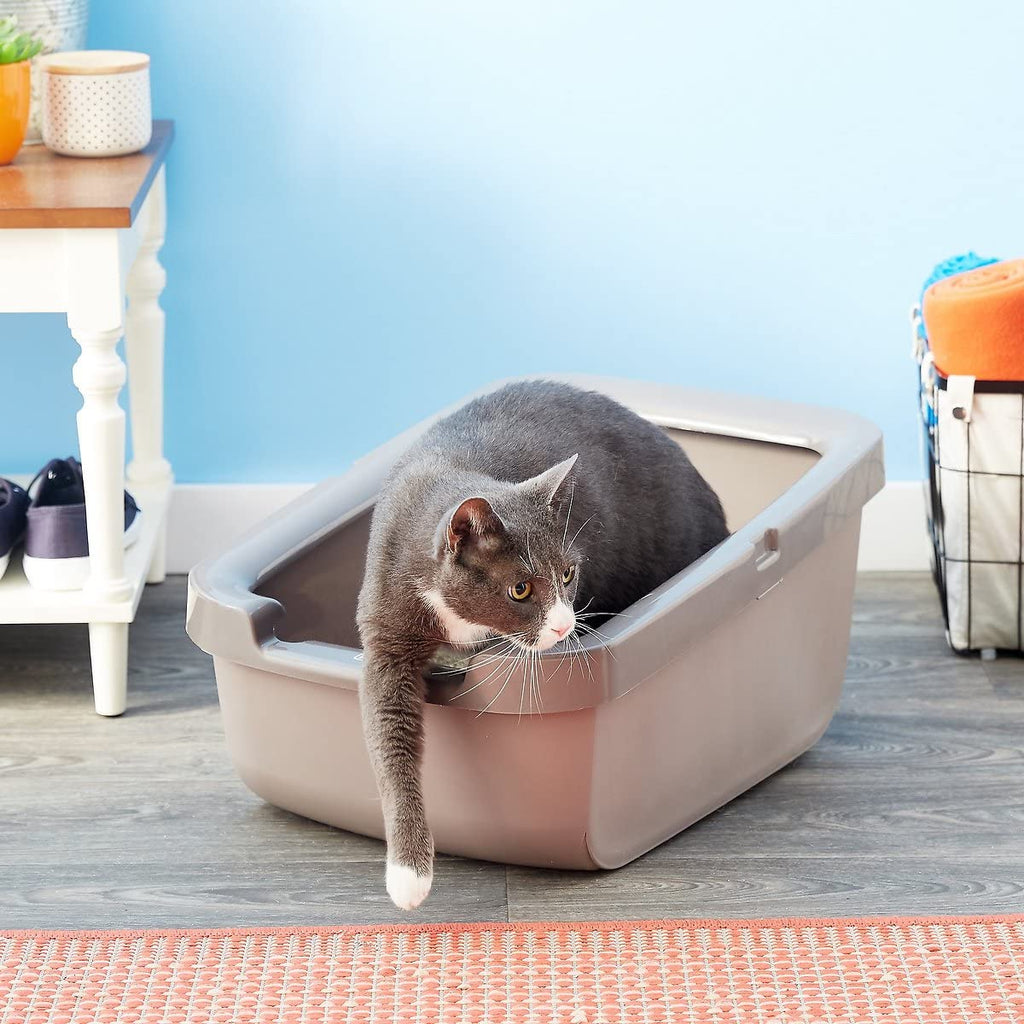 Cat Litter Pan with Shield Rim I805