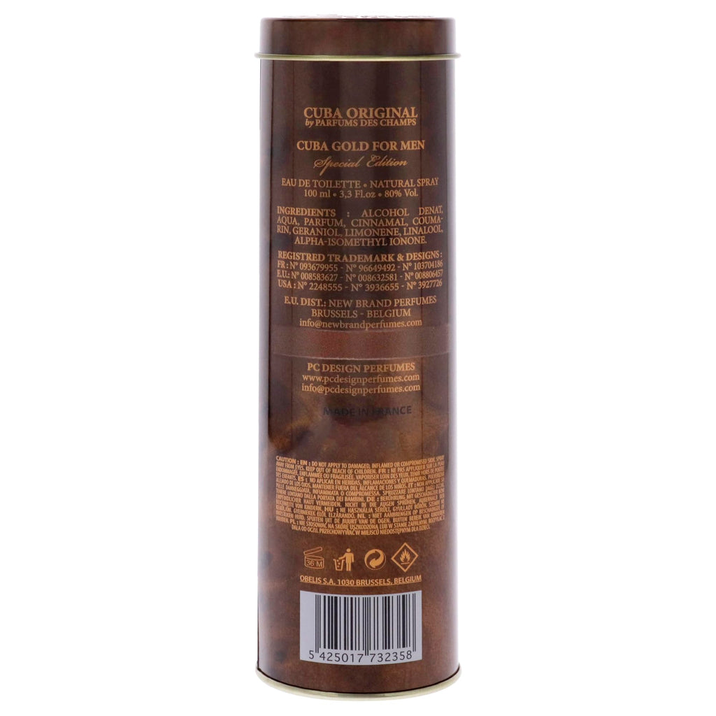 Gold Eau De Toilette Spray 3.4 Ounce O983