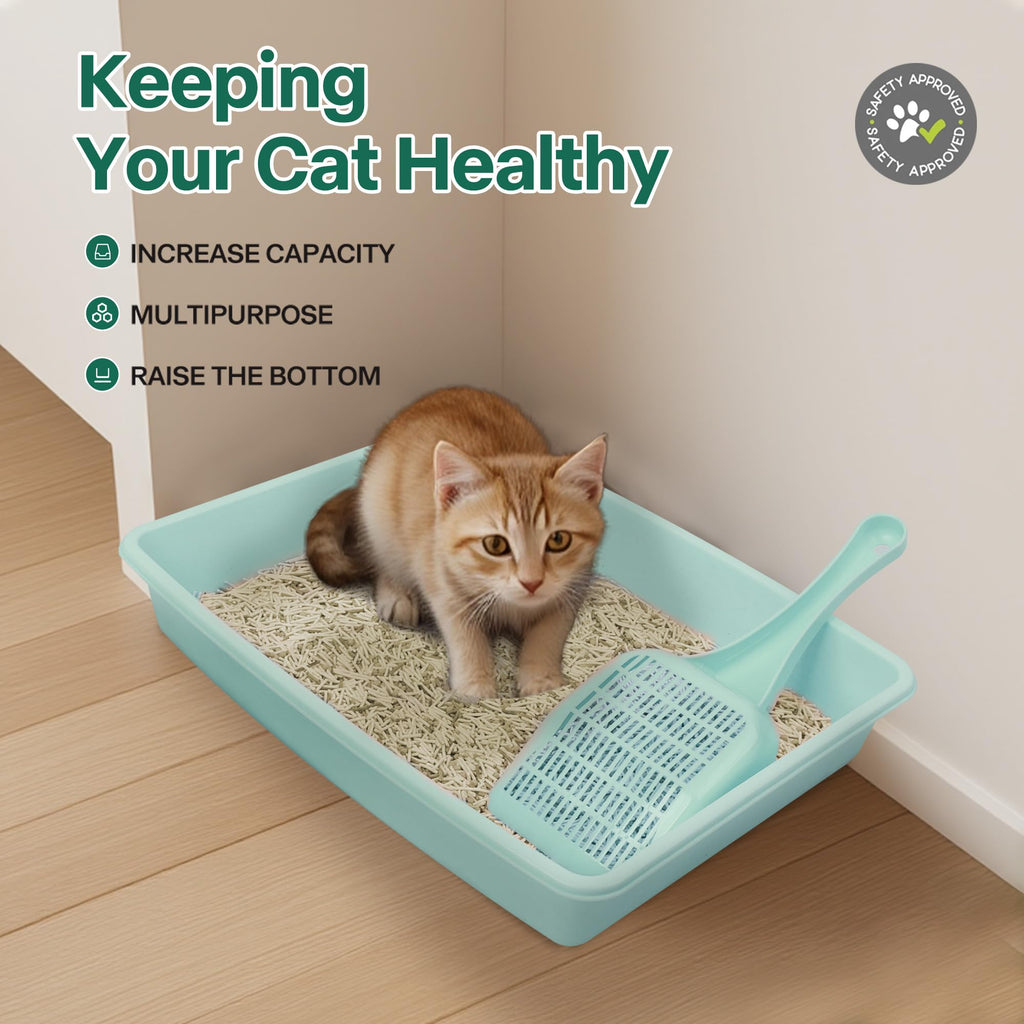 Small Cat Litter Box Starter Kit with Scoop, Bowls and Toys G23279