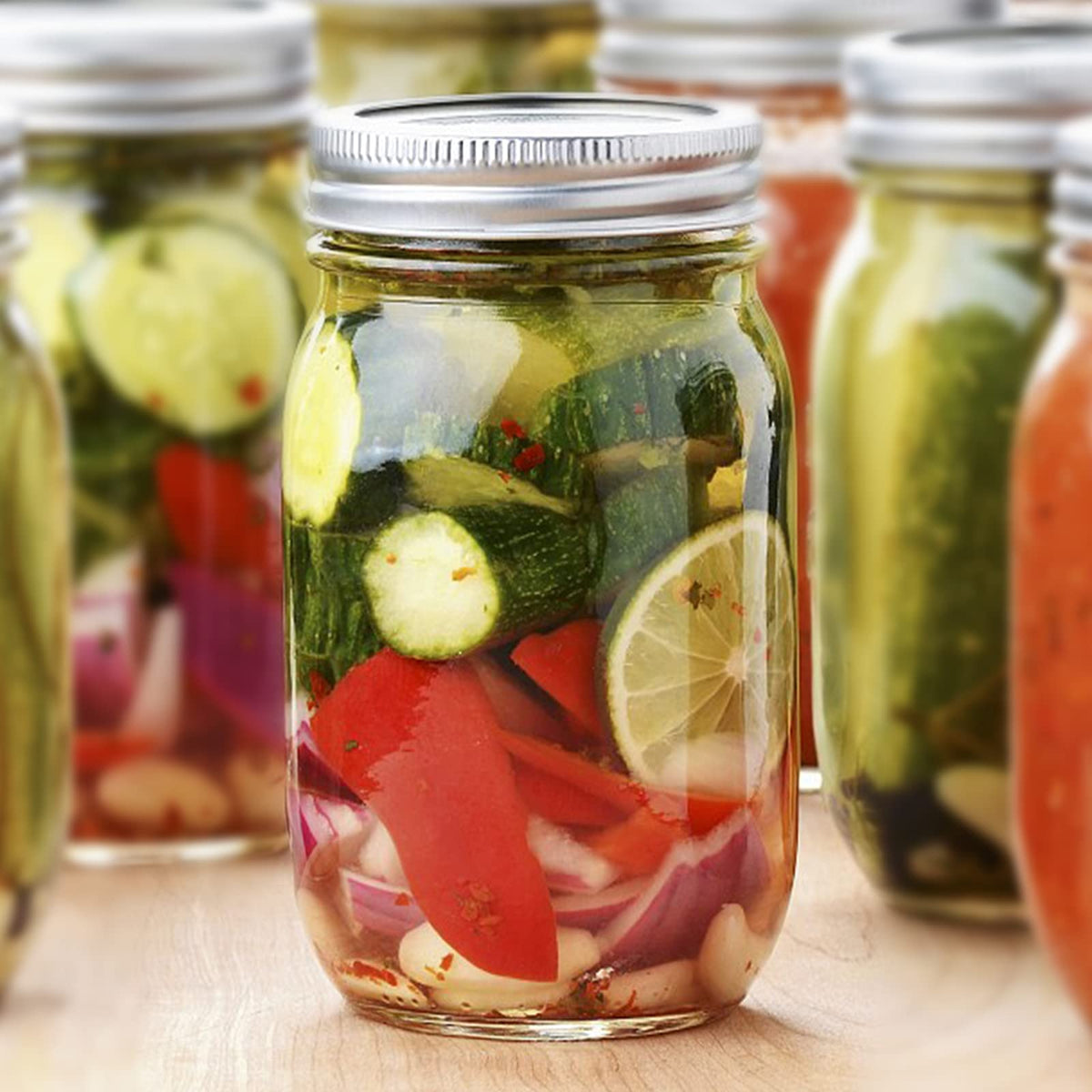 12 oz Glass Mason Jar, 20 Pack Canning Jars with Lids O330182