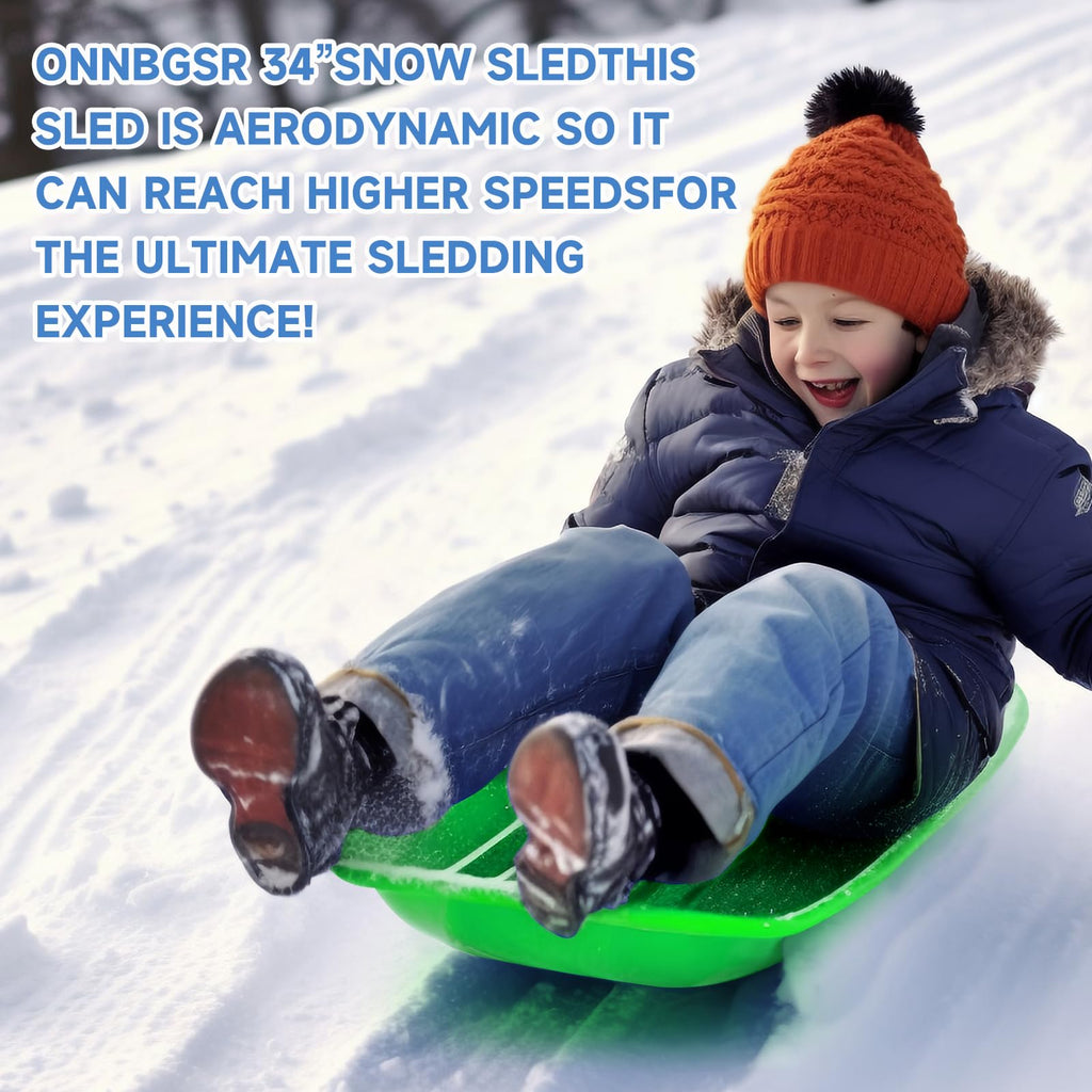 35 inch Plastic Snow Sled with Leash G7899