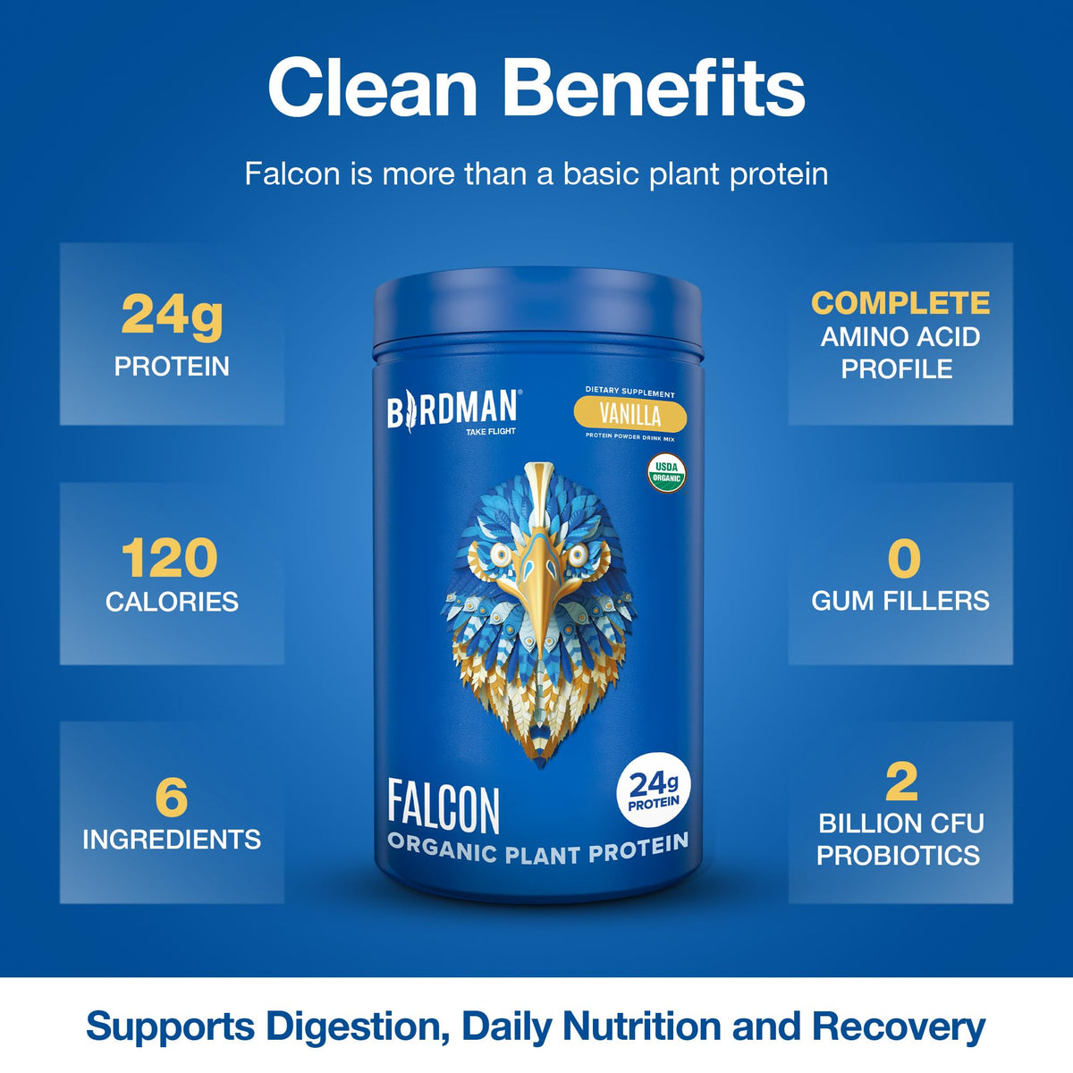 Organic Vegan Vanilla Protein Powder 18 Servings I626532